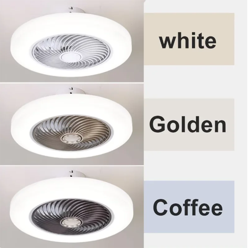 Smart Ceiling Fan Fans With Lights Remote Control Bedroom Decor Lamp 52cm Air Invisible Silent Electric fan for room AC220V
