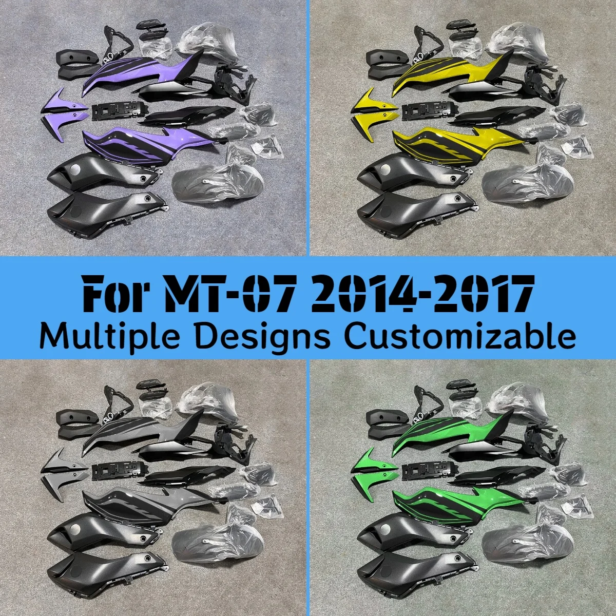 Fairing Kit MT07 2014 2015 2016 2017 ABS Cowling Injection Bodywork Motorcycle Fairings for YAMAHA FZ-07 MT-07 14 15 16 17