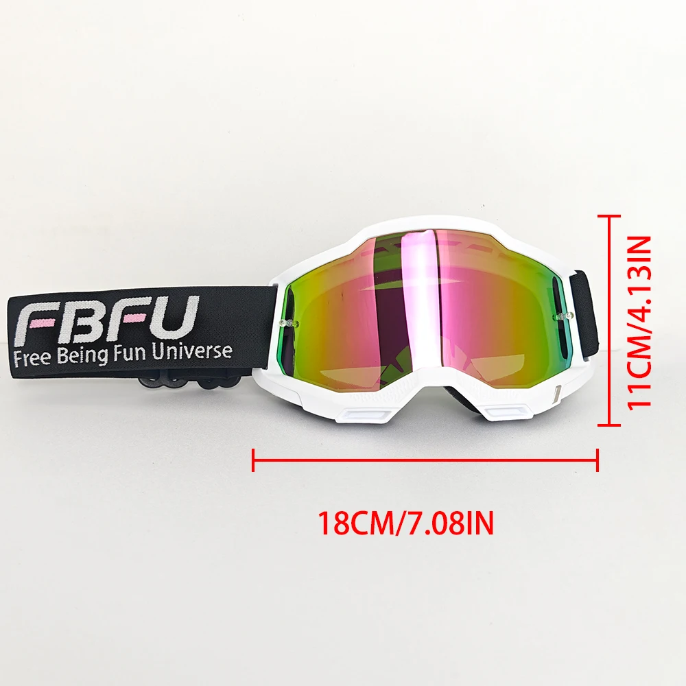 2025 FBFU All Day Ski Goggles High Def Lenses, SandProof DustProof, Trendy for Unisex Snow Mountain Off-Road Sports