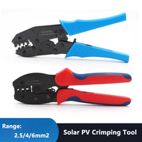 ﻿ Solar PV Cable Crimping Tools LS/LY-2546B for 2.5,4,6mm²/14-10AWG Connector with Soft Handle Crimping Tool Crimping Pliers