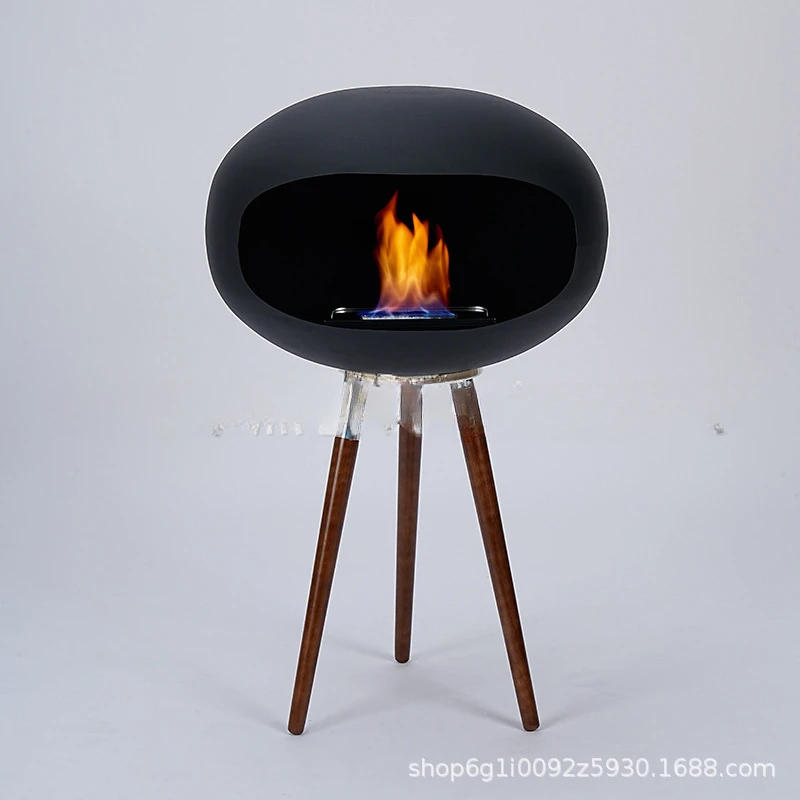 High foot fireplace, real stove, outdoor indoor decoration, high-end atmospheric alcohol fireplace