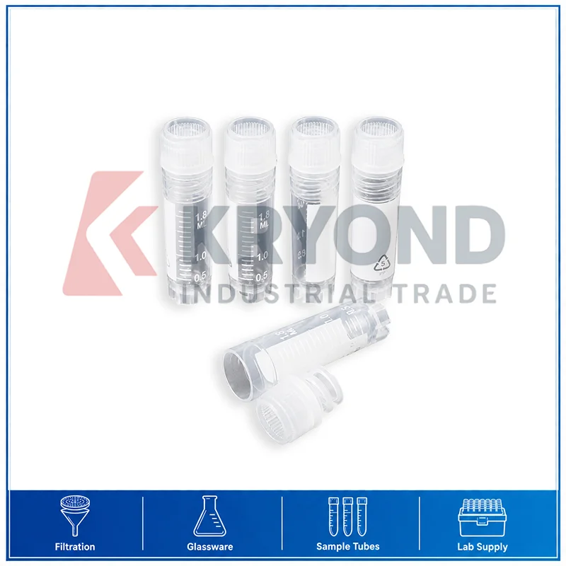 2ml Cryogenic Vials Internal Rotation Cap Freezing Tube Laboratory Sample Storage 500pcs Research Application Container Series