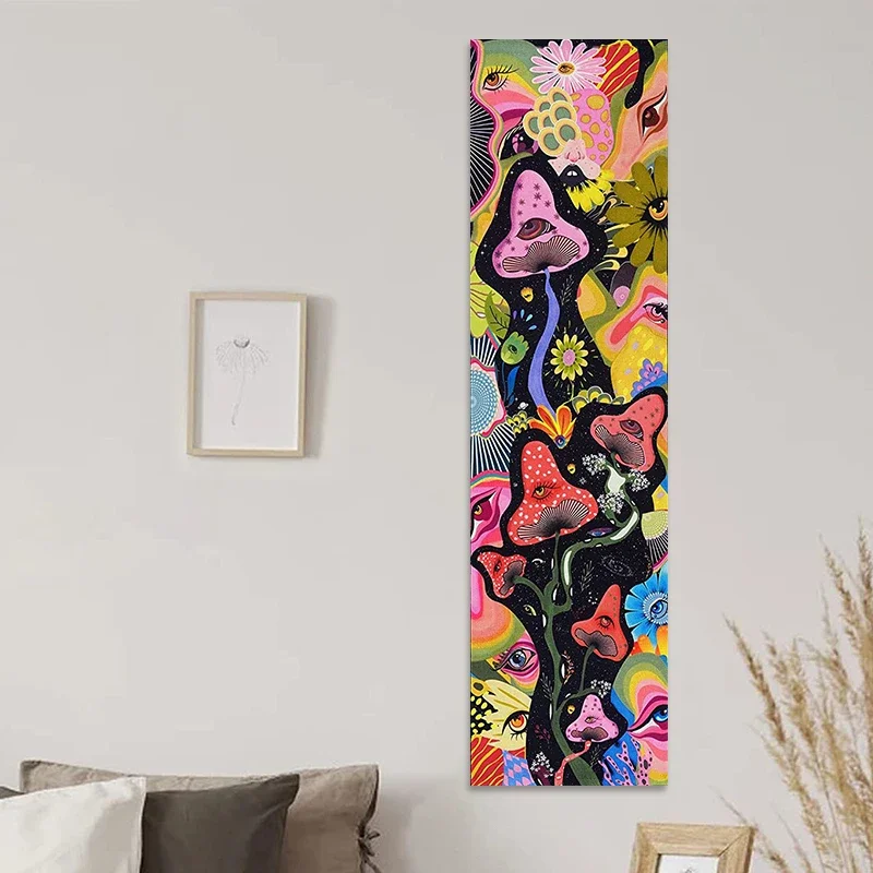 Psychedelische Paddenstoel Wandtapijten Opknoping Hippie Kleurrijke Bloem Wandtapijten Magie Abstracte Muur Opknoping Voor Home Decor Muurkunst