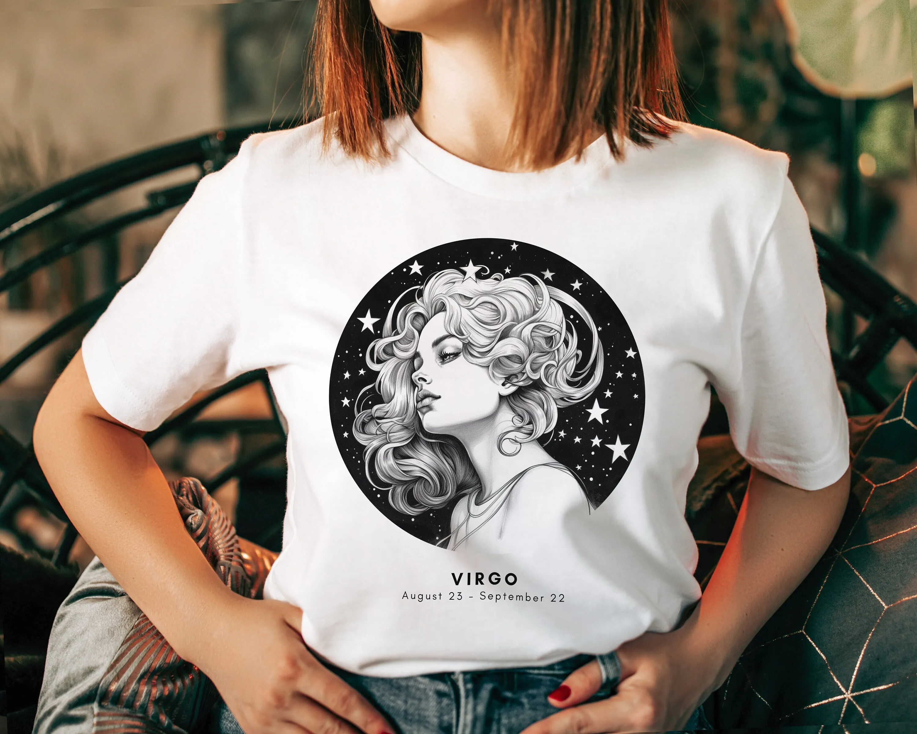 Virgo Zodiac Girl Astrology Witchy T Shirt Festival Best Friend S Star Sign 100 Cotton