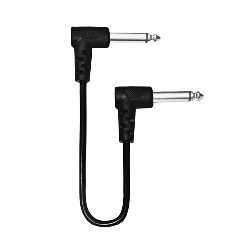 4 個 15 センチメートル長さギターエフェクトペダルフラットパッチケーブル 1/4 インチ直角コネクタパッチケーブルキット