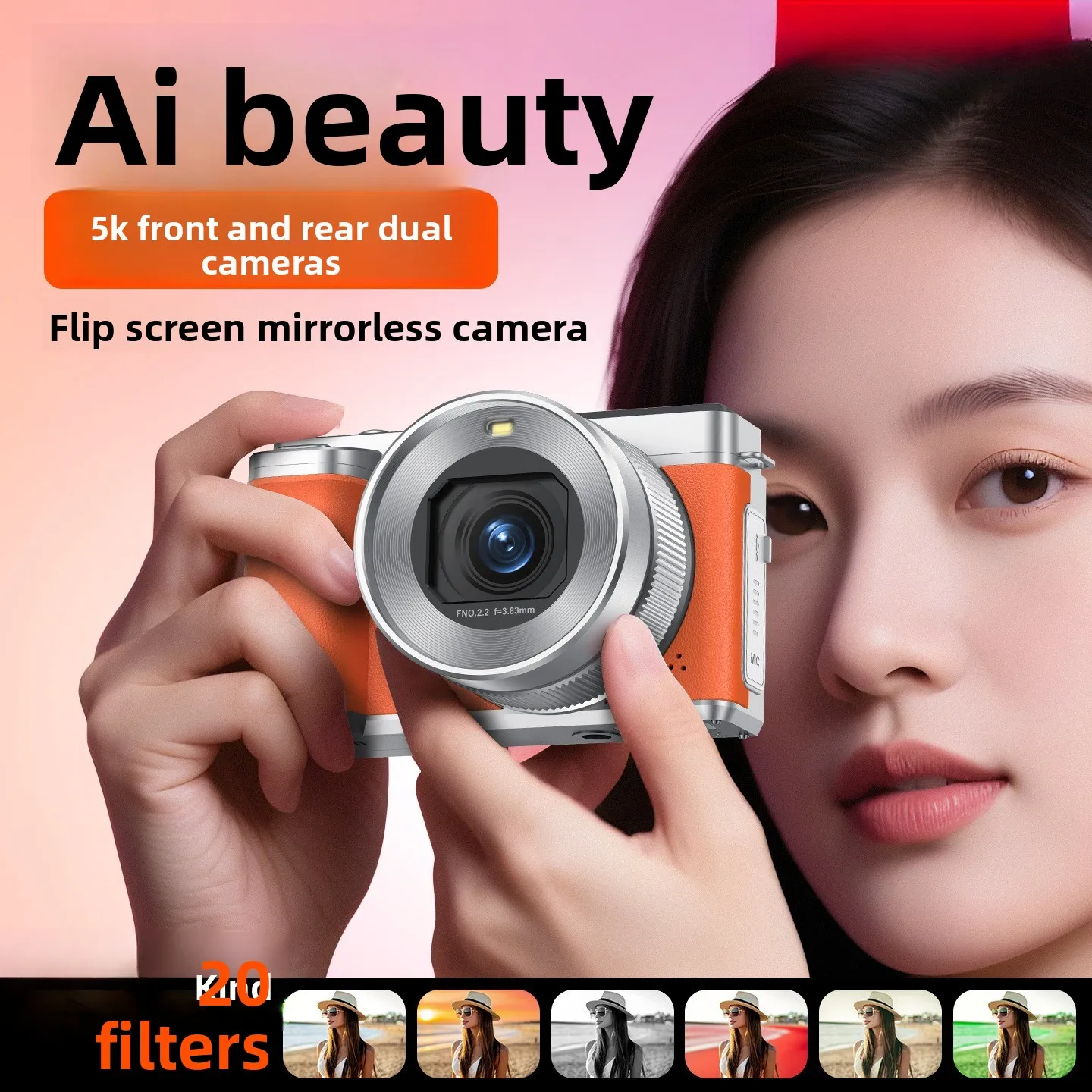5KCCD Campus Camera Student Beauty high definition 80 million Digital Camera Student Camera