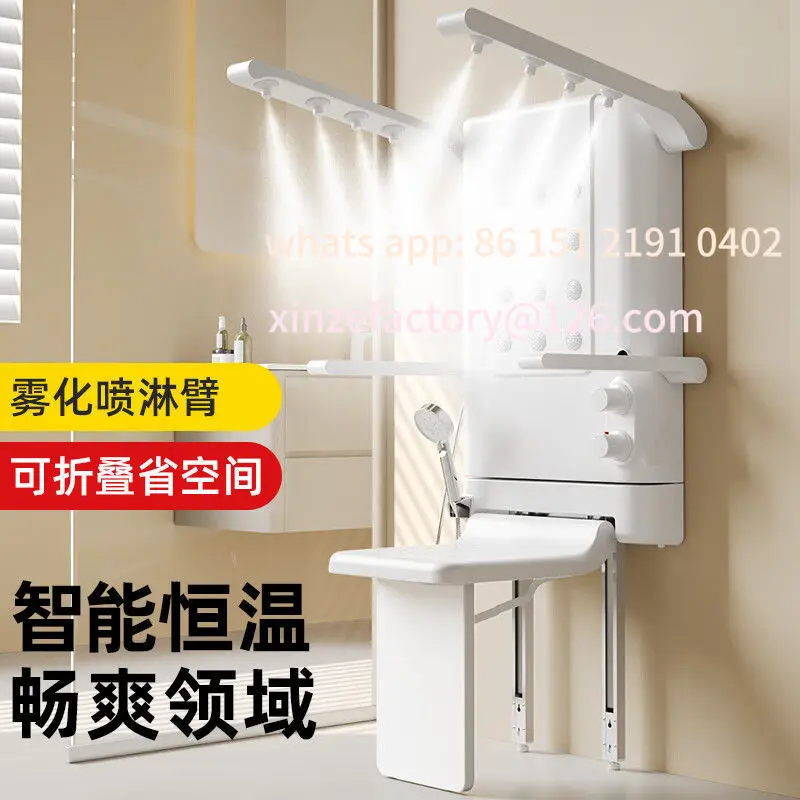 

Настраиваемый многофункциональный табурет для душа для ванны, постоянная температура, настенный складной подлокотник, стул для ванны для сидения пожилых людей