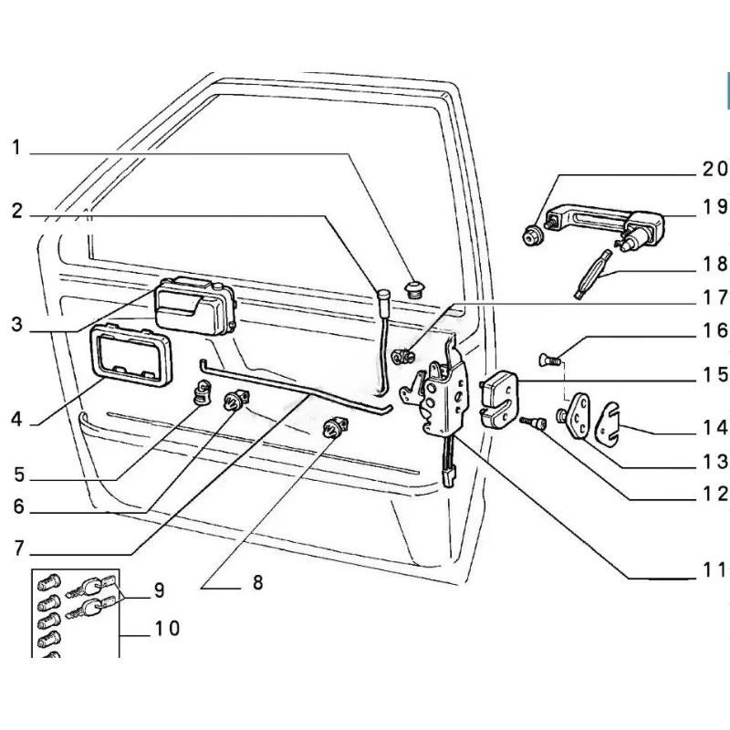 New Outer Door Handle Suitable for Fiat UNO 1983-2002 L / R 7645873/7645874