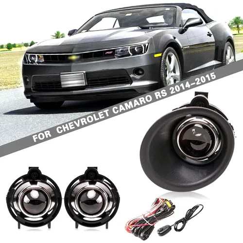 Imagen 1 del producto Para Chevrolet Camaro RS 2014 2015 luces antiniebla halógenas para parachoques lámparas de conducción con interruptor y Kits par conjunto izquierda + derecha