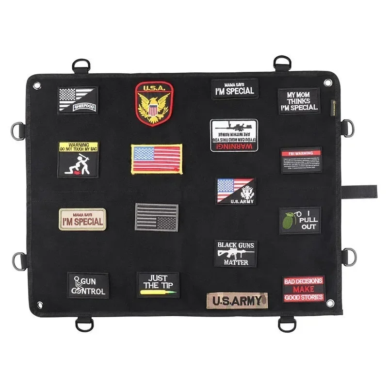 Patch Storage Display Board Holder Tactics Army Panel Honor Medal Emblem Oxford Collection Wall Hang Sticker