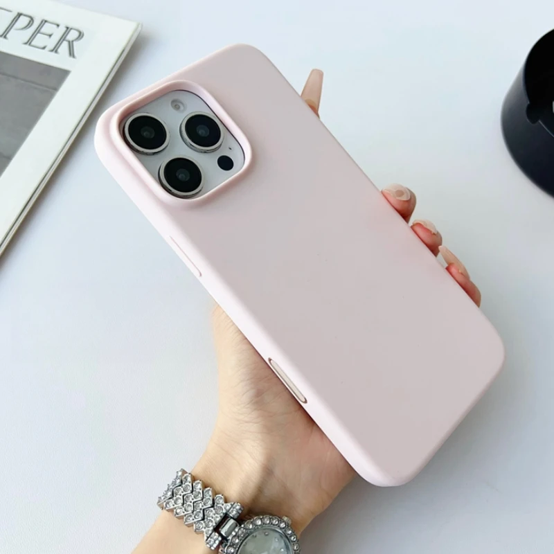 

HOCE с кнопкой управления камерой, жидкий силиконовый магнитный чехол для iPhone 16 Pro Max Plus, мягкий чехол для беспроводной зарядки Magsafe