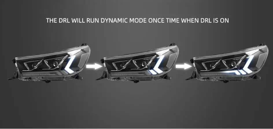 2015~2019y car bupmer head light for Revo Hilux Vigo headlight car accessories LED DRL HID xenon fog for Vigo headlamp