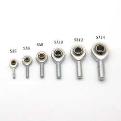 8pcs SA A5 SA8 SA16 T/K Uniball Joint Rod End Right Hand Fish Eye Ball Joint Metric Thread Bearing Shaft Inner Hole 5mm To 16mm