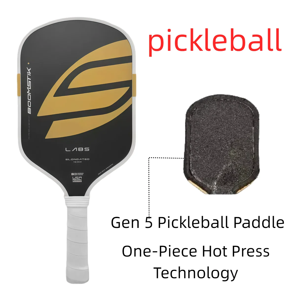 

Selkirk-Style T700 Carbon Fiber 5th Gen Pickleball Paddle, Boomstik Core, Hot-Pressed