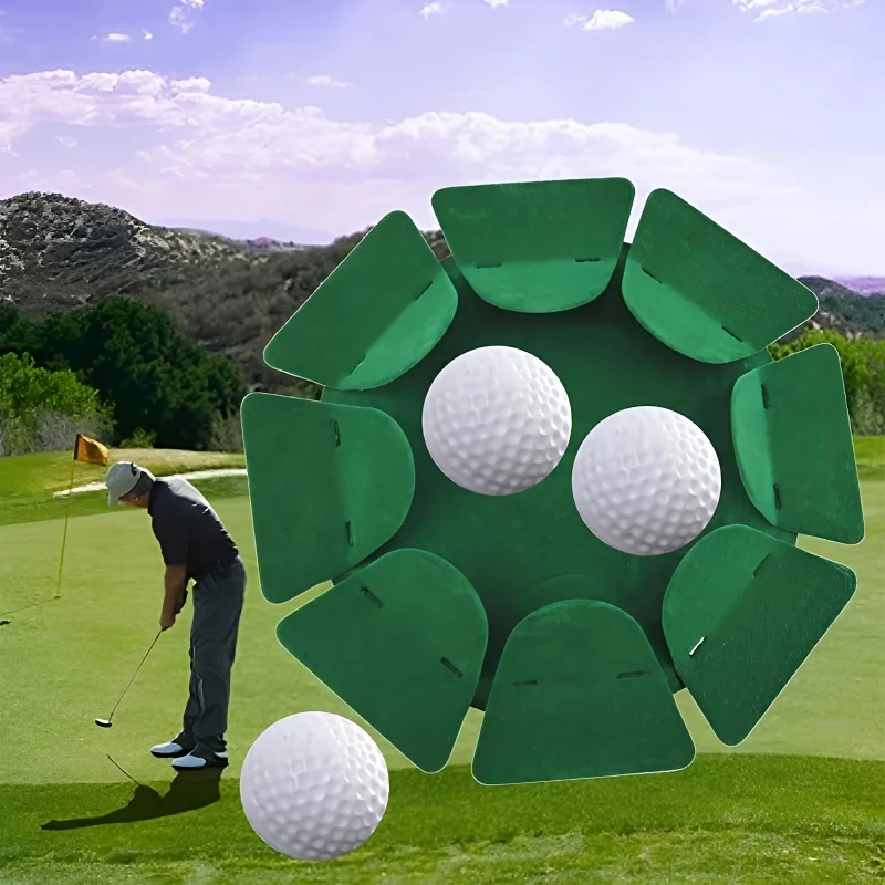 كوب وضع الجولف الداخلي - كوب بفتحة ممارسة جميع الاتجاهات مع كوب وضع دائري أخضر متدفق على السطح