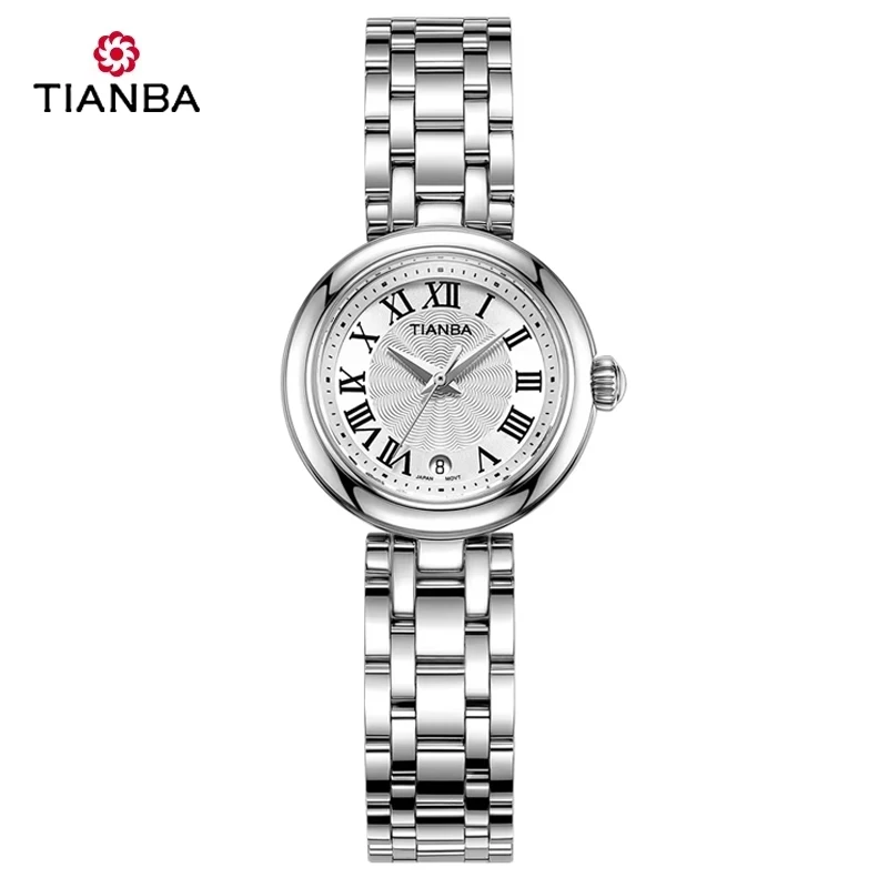 TIANBA Original watch watch women light luxury small dial calendar simple temperament waterproof quartz wristwatch TL3052