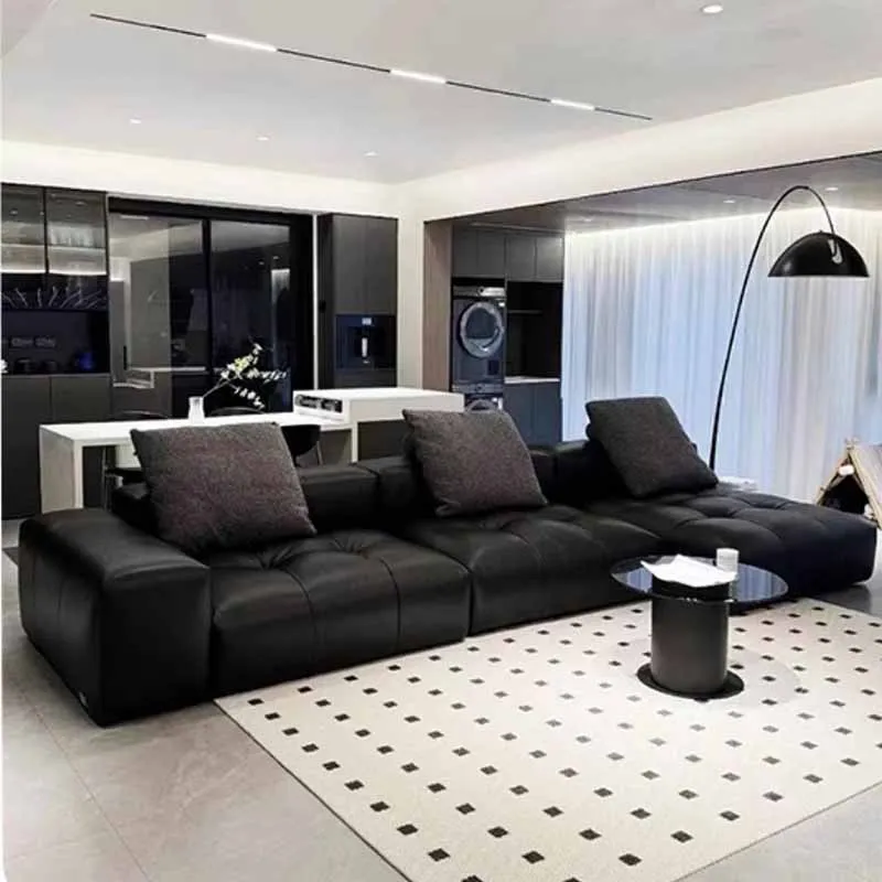 

Relaxing Large Living Room Sofas Soft Black Lounge Luxury Nordic Floor Lazy Sofa Recliner Modern Divani Da Soggiorno Furniture