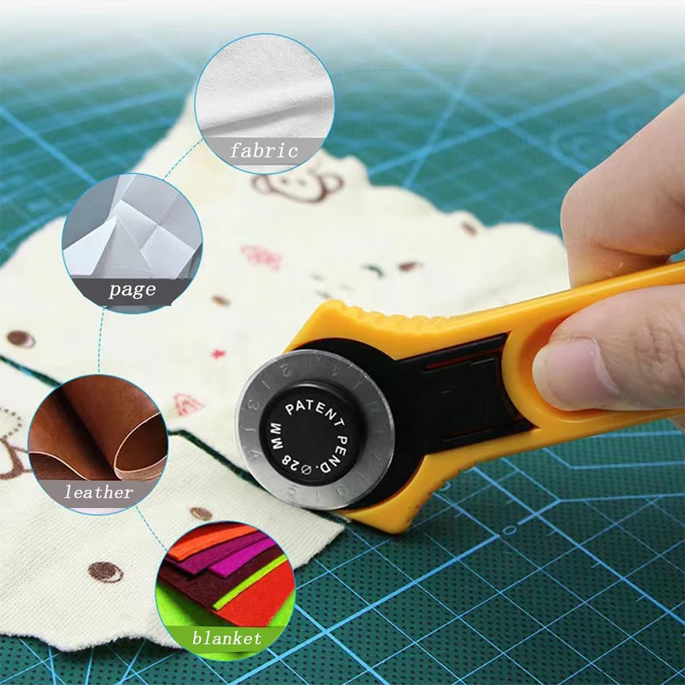 28mm Rotary Fabric Cutter Leather Craft Cutting Tool For DIY Fabric Patchworking Sewing Quilting Crafting Tools