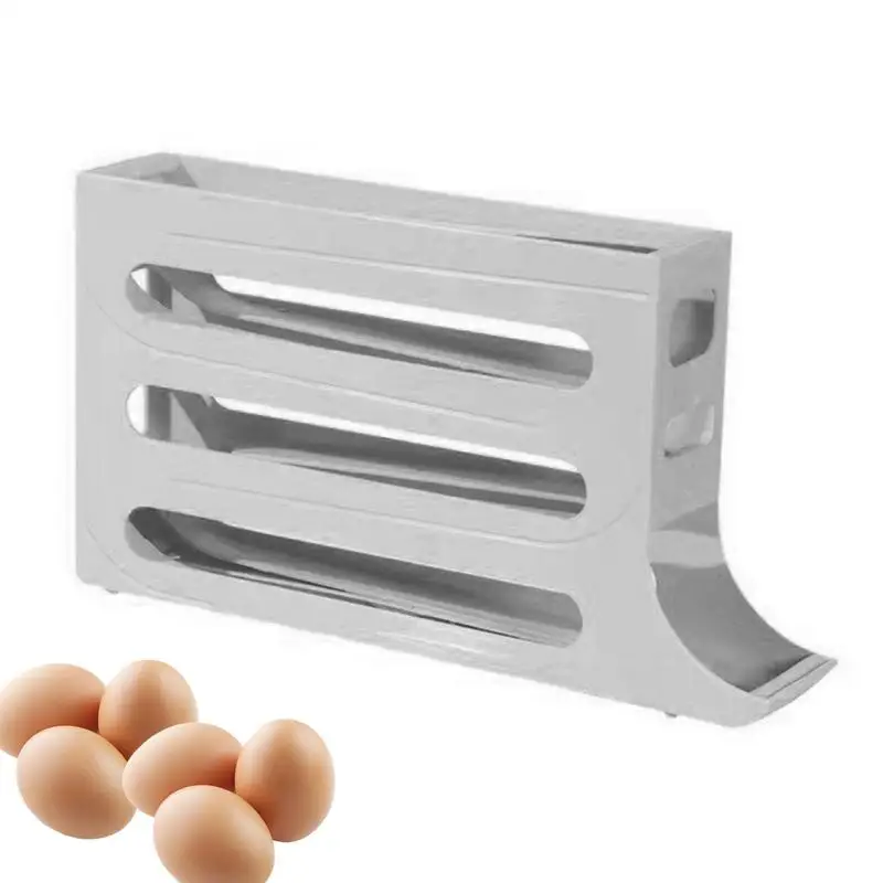 

Refrigerator Egg Holder 4-layer Egg Storage Container Ventilated Design Automatic Rolling Egg Keeper For Tabletop Home kitchen