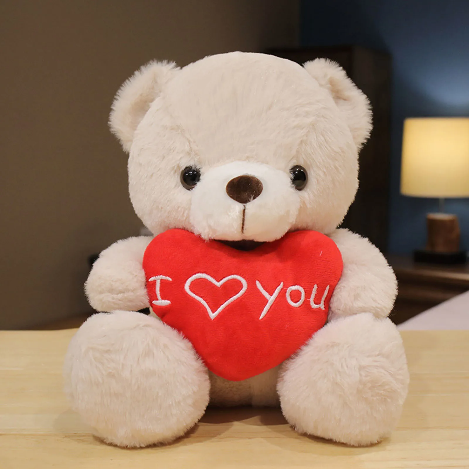 Muñecas de minutos, oso de dibujos animados del Día de San Valentín, juguete h, muñeca de oso de amor, muñeca bonita a máquina para dormir con jugar, huesos peludos, muñecas h