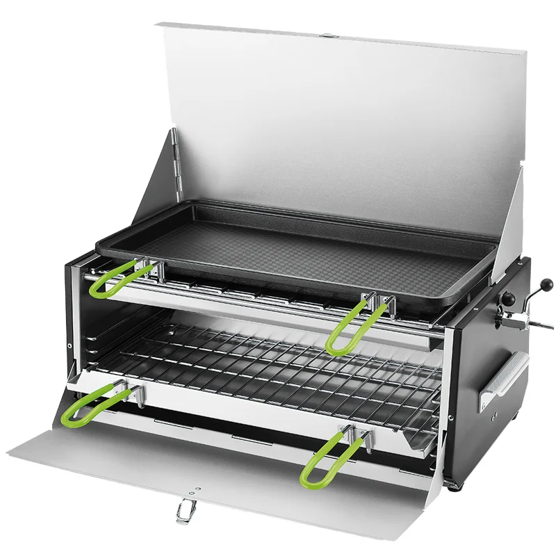 BRS-16 Outdoor Folding Gas Stove Removable Portable Camping Cooking Barbecue Grill Stainless Steel Hiking Picnic BBQ Oven