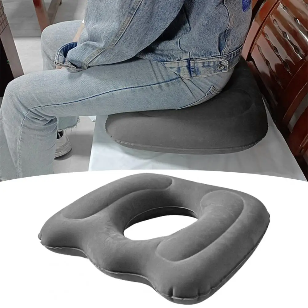 Inflatable Cushion Mid Hollow Anti-Decubitus Hemorrhoids Flocked Buttock Cushion Seats Home Supplies