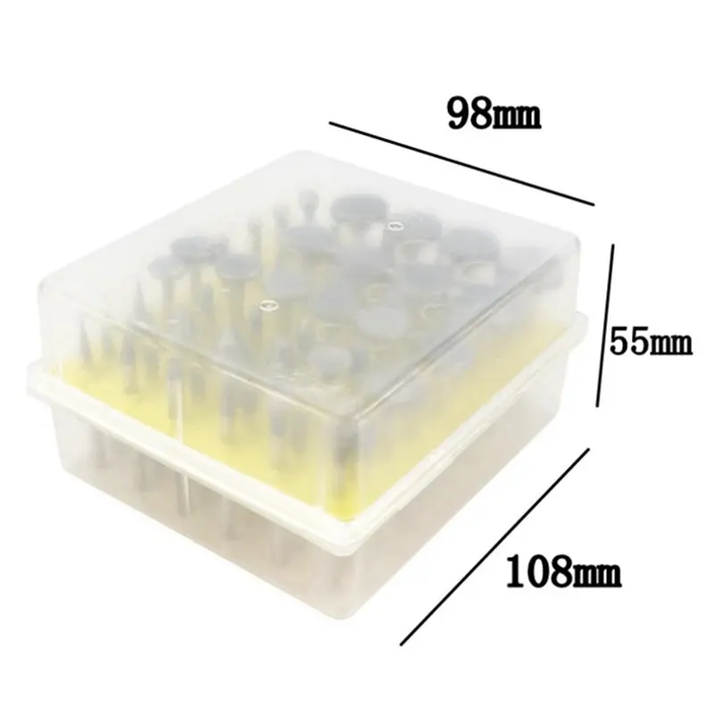 A98E-5X Diamond Grinding Head Set 3Mm Handle Grinding File Abrasive Rotary Tool Grinding Head Diamond File