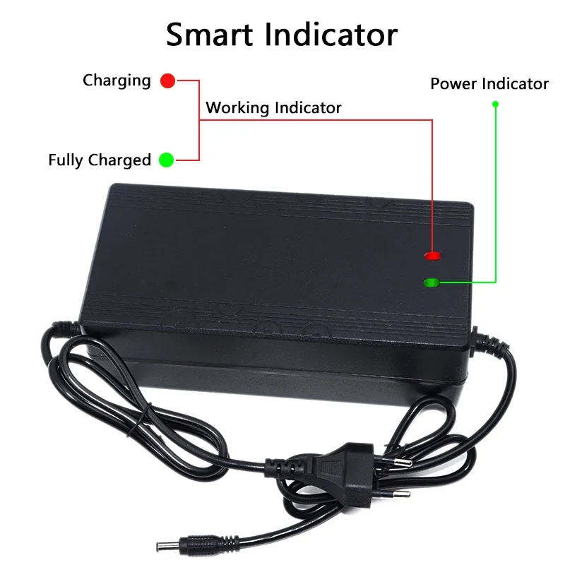 48V 52V 2A 3A 5A lithium-ion charger 13S 14S 54.6V 58.8V 21700 18650 battery charging 5A fast intelligent charger