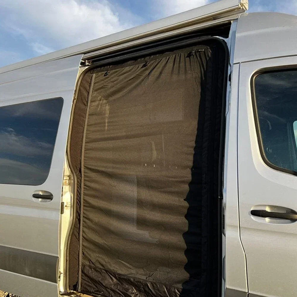 

RV Campers Door Screen With Closing Mesh Screen Netting Door Curtain For Trailer Motorhome Caravan Insect Bugs Car Accessorie