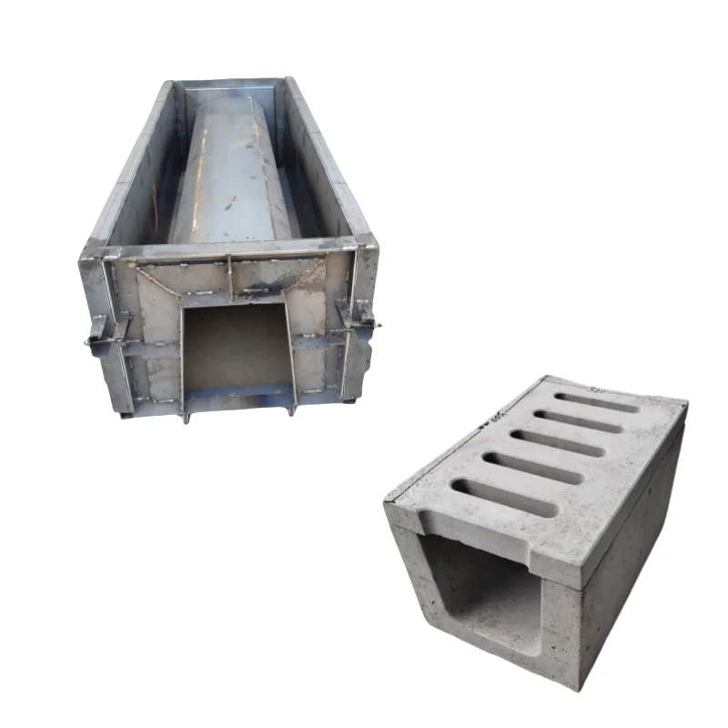 Customized concrete u-groove mold Precast concrete channel steel mold for drainage
