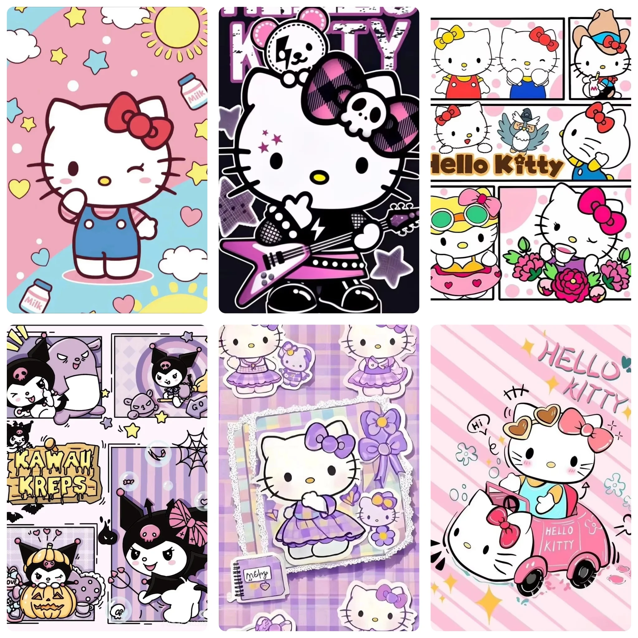 1 Box of 500/1000/1200/2000PCS Sanrio Characters Puzzles Kawaii Cartoon Jigsaw Puzzles Home Decoration Gift Frameless