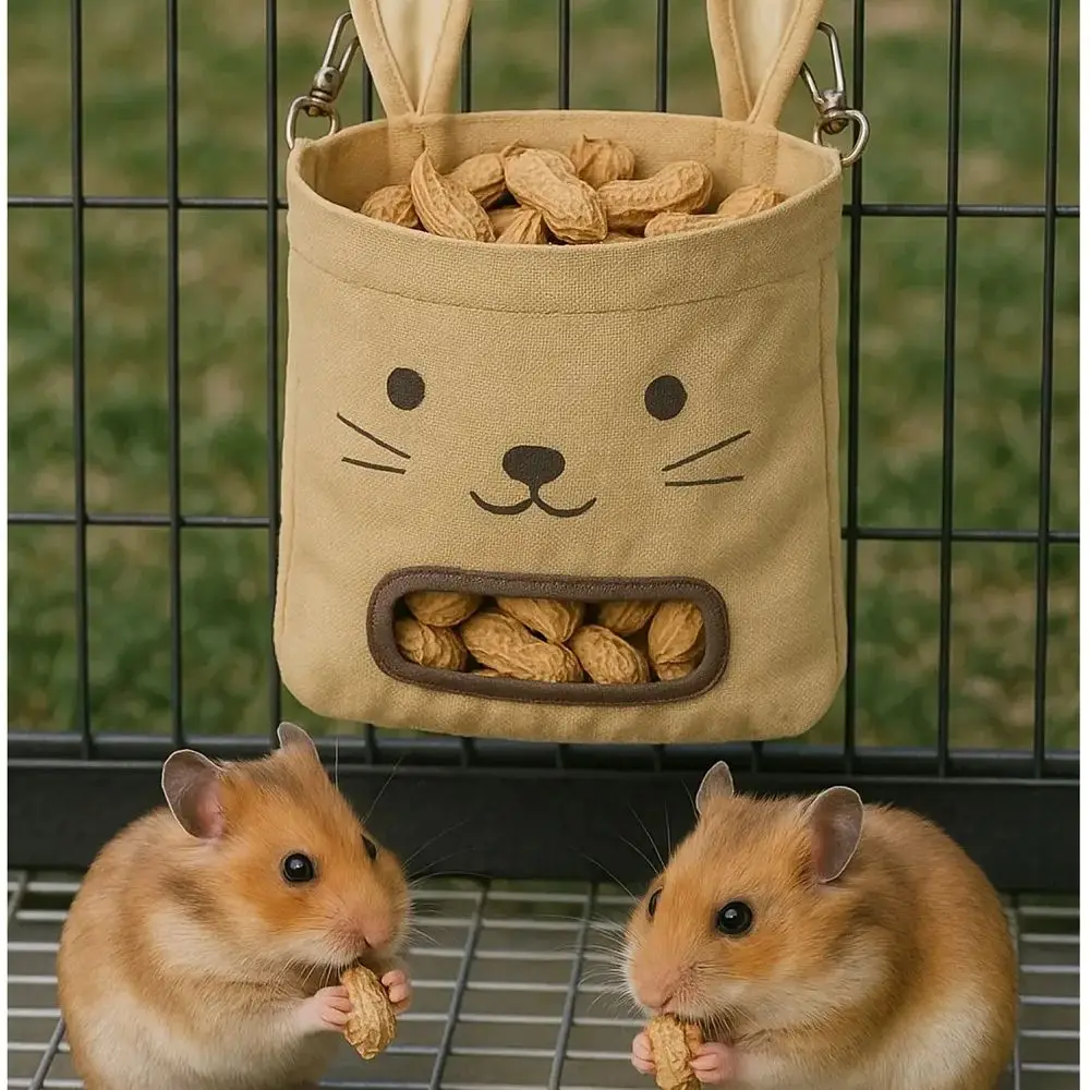 أرنب جديد معلق كيس القش على شكل تغذية تغذية حزمة مريحة متعددة الألوان المتاحة مستلزمات الحيوانات الأليفة الصغيرة #5
