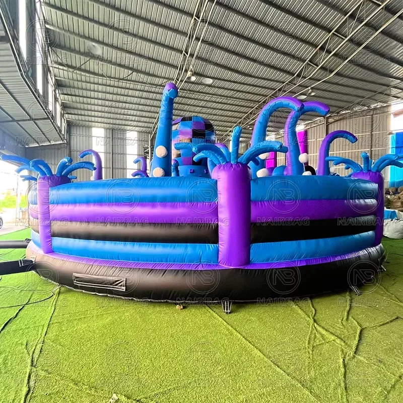 Big Bouncer Giant Inflatable Combo Fun City Octopus Playground Trampoline Blue Theme Park Bounce House Jumping Castle Big