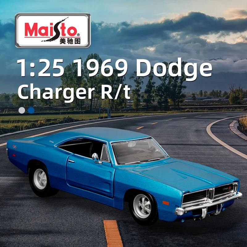 جديد Maisto 1:25 مقياس 1969 دودج كامل مفتوح محاكاة سبيكة مصغرة يموت الصب نموذج سيارة ألعاب مخصصة تحصيل للأطفال #3