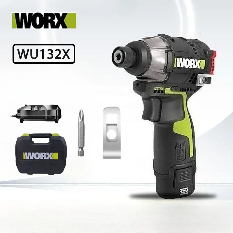 WORX WU132X 12V Cordless Impact Screwdriver 140Nm 3300rpm Brushless Motor Adjust Torque Maintenance Power Tools Electric Drill