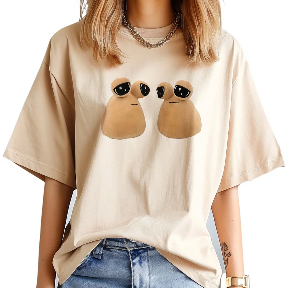 Pou Tee women summer tshirt girl y2k streetwear clothes