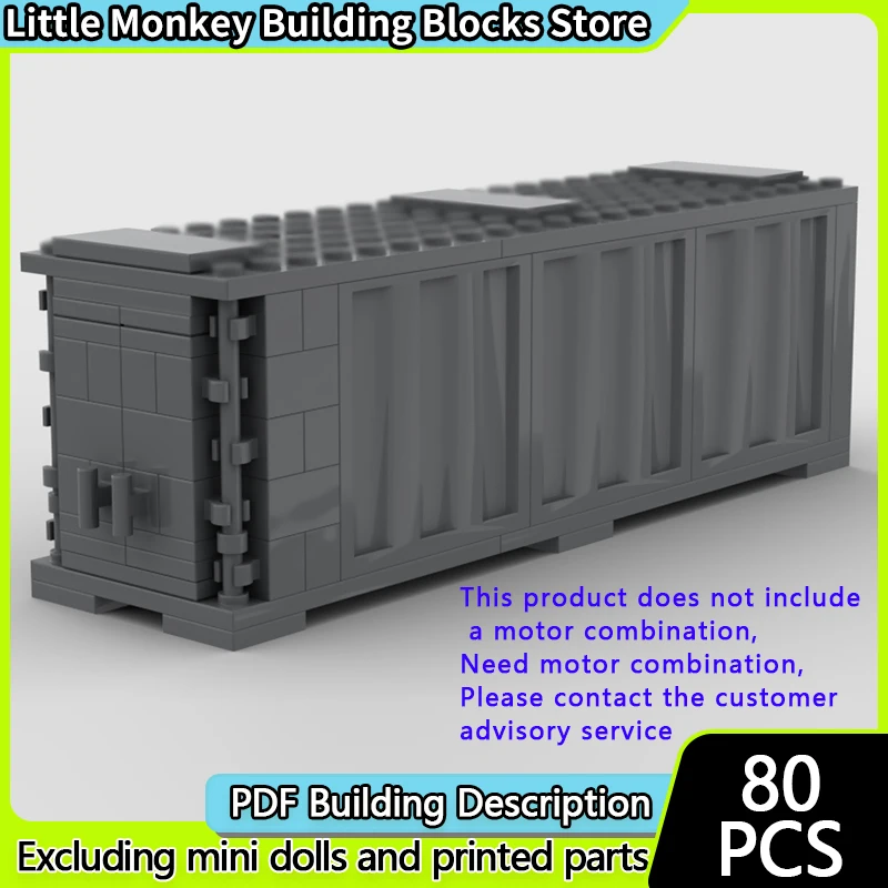 

City Car Model MOC Building Bricks Closed Freight Container Wagon Modular Technology Children Holiday Gifts Assemble Toys Suit