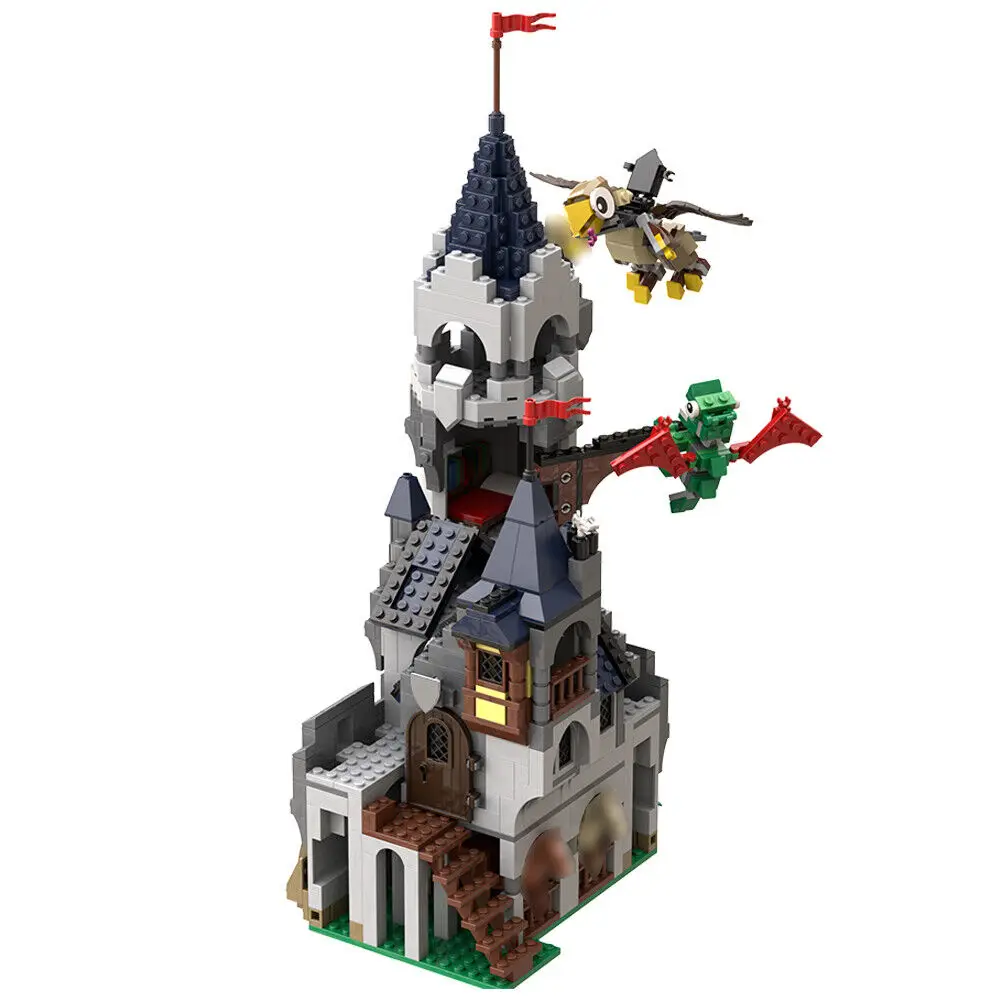 996 sztuk MOC klocki do budowy Menagerie w zamku zestaw modeli zabawek średniowieczna architektura montaż cegieł zabawki MOC- 153786