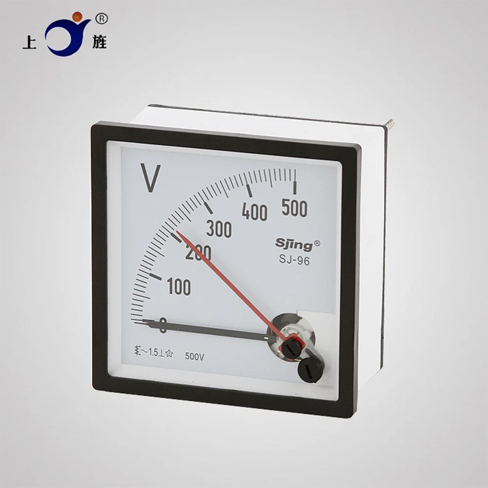 1Pcs CP-96 SJ-96 CZ-96 Double Needle AC 200V 250V 300V 400V 450V 500V 600V 750V Range Analog Voltmeter Gauge Panel Voltmeter