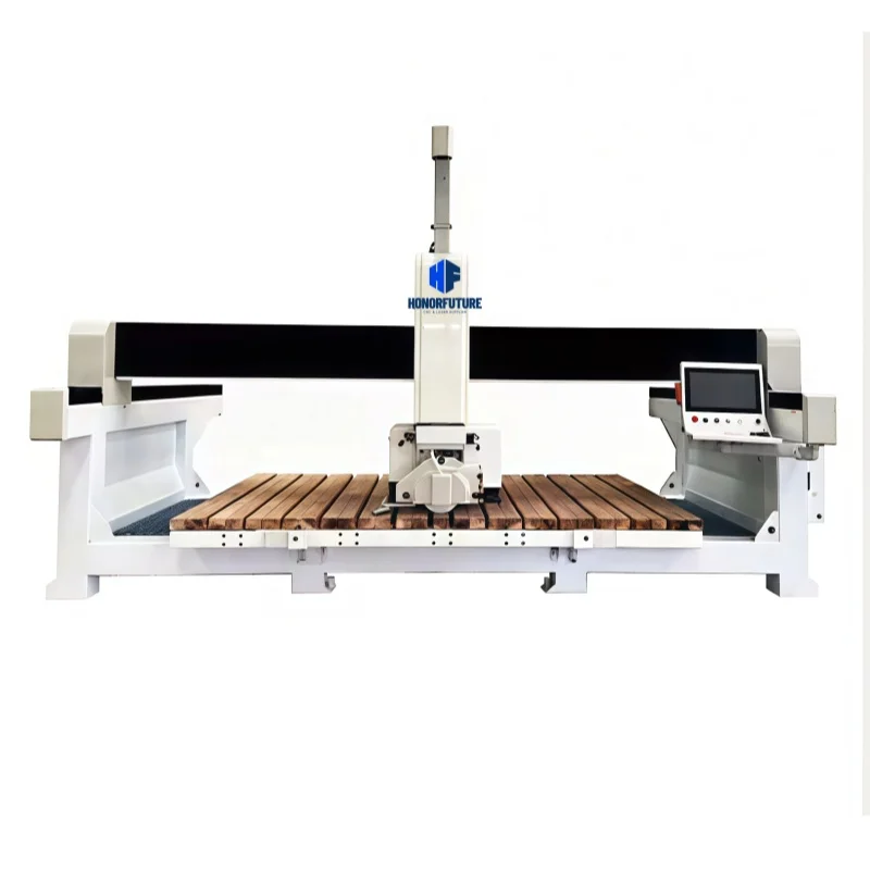 High-Speed Cnc 5 Axis Bridge Saw Stone Granite Marble Cutting Machine Stone Granite Quartz Machine for Kitchen Bathroom Sink