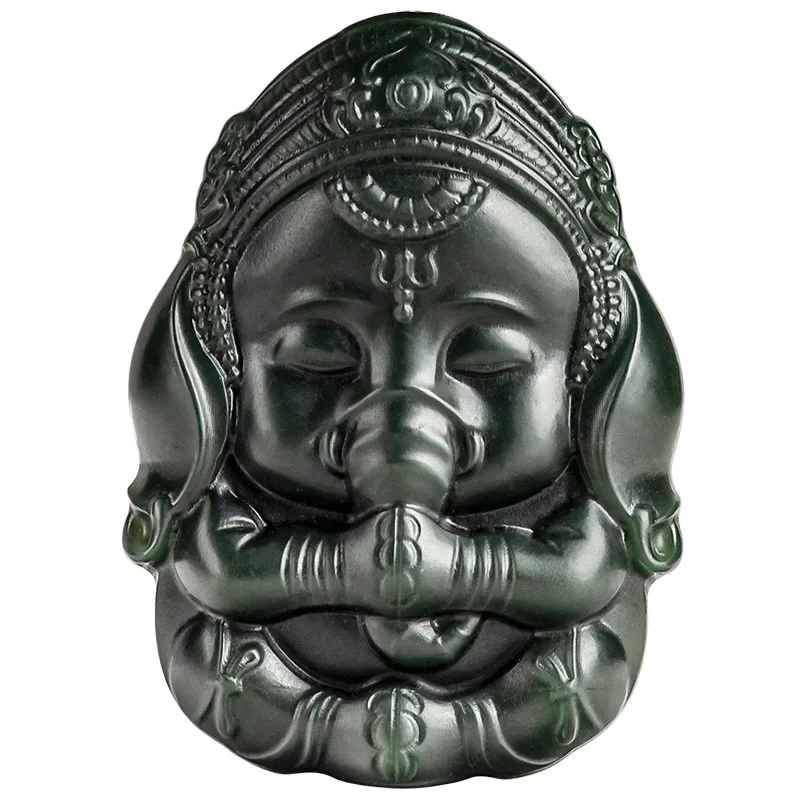 Hetian Jade Ganesha Pendant Gifts for Women Jewelry Natural Real Pendants Talismans Necklace Charm Necklaces Luxury Amulet