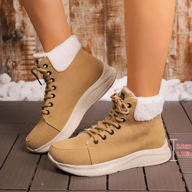 

New short boots for autumn and winter 2024, women's round head lace-up muffin bottom boots, British flanged casual boots