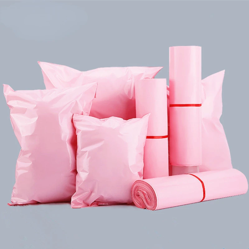 

Light Pink Poly Mailer Adhesive Envelope Bag Thick Plastic Mailing Clothing Dress Gift Box Underwear Toys Packaging Pouches