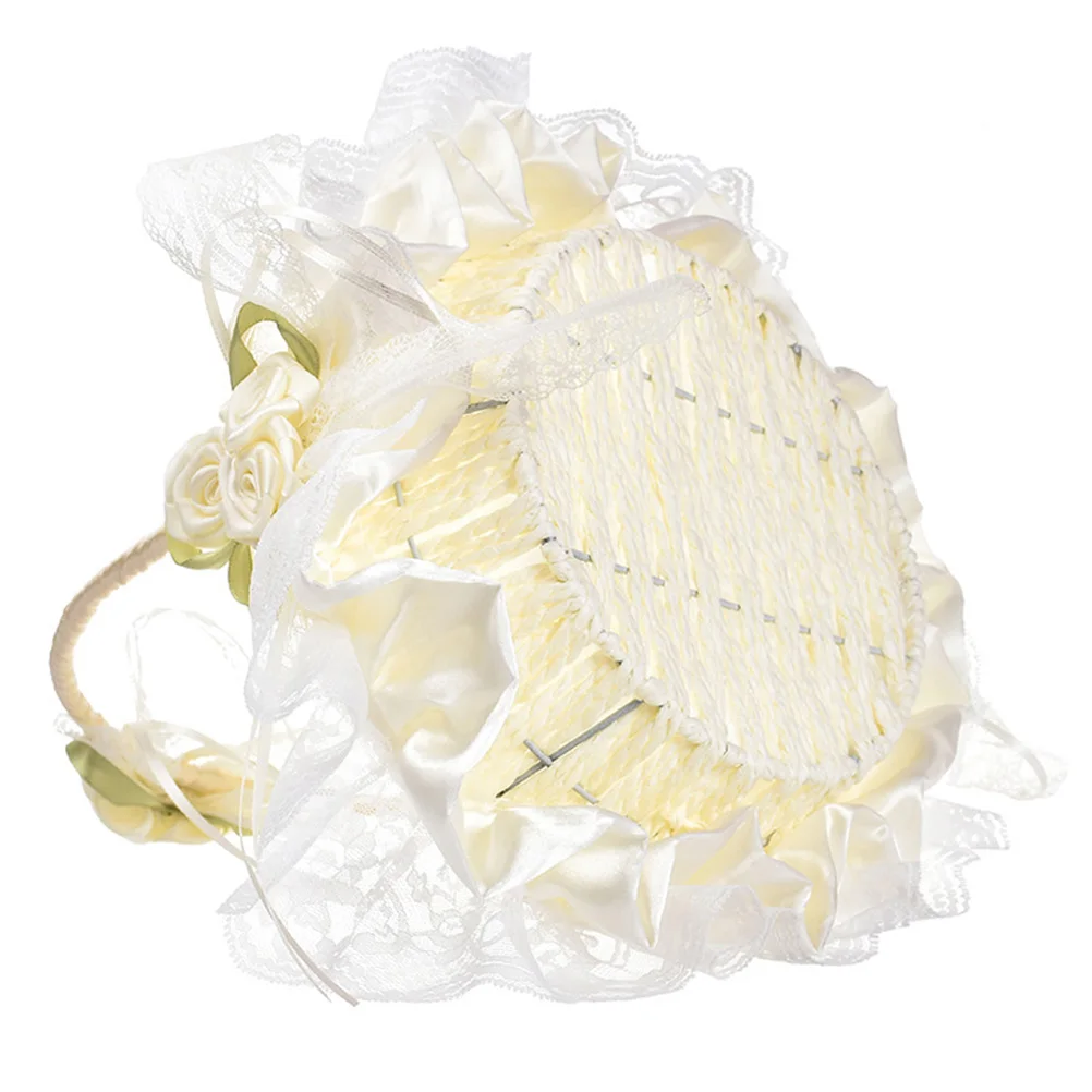 

Reusable Bridal Milk White Wedding Flower Baskets For Wedding Delicate Flower Basket Basket Portable For Events Banquet Storage