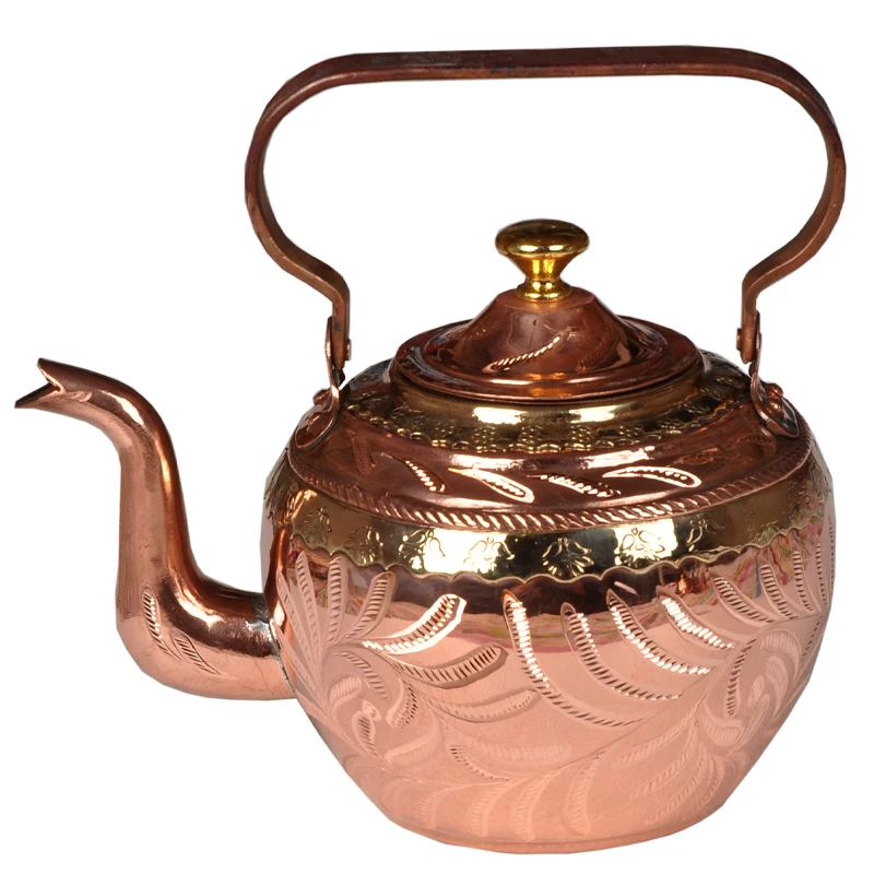 Uygur characteristic boutique gift box purely handmade red copper teapot traditional kung fu teapot