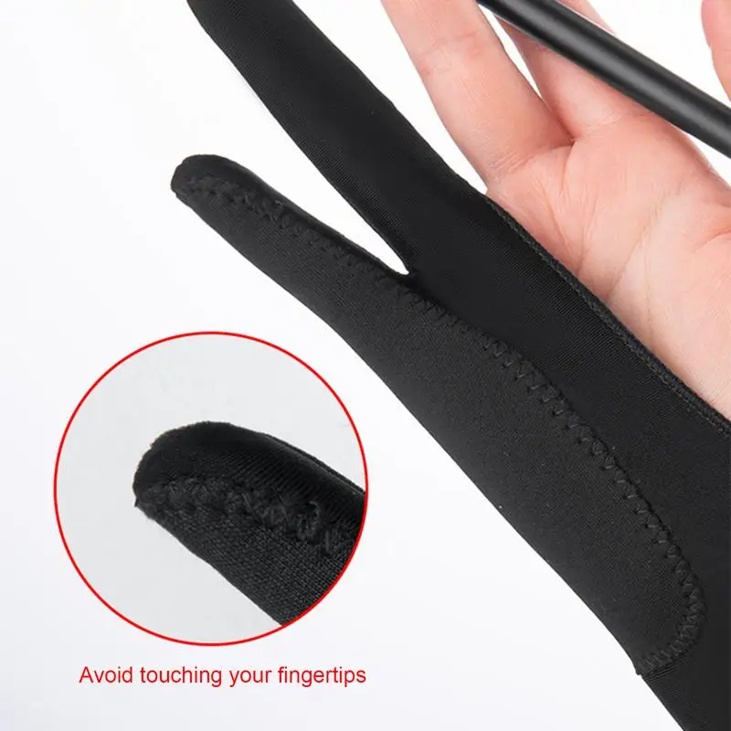 Drawing Gloves Unique Three Layer Design Anti Touch Two Finger Hand Painting Gloves Tablet Digital Board Screen Touch Paint Arts