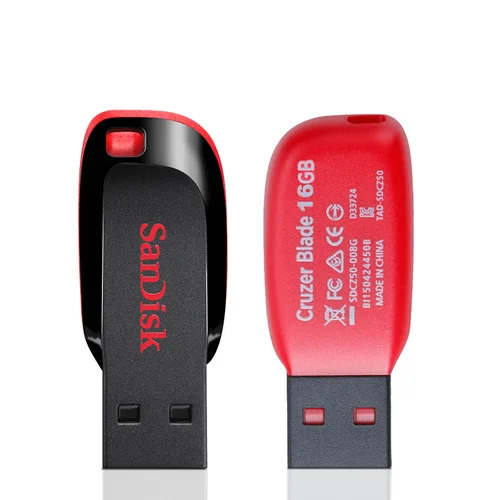Imagen 2 del producto SanDisk-unidad FLASH USB CRUZER BLADE CZ50, mini PenDrive con verificación oficial, 2,0 GB, 64GB, 32GB, 16GB, 128GB