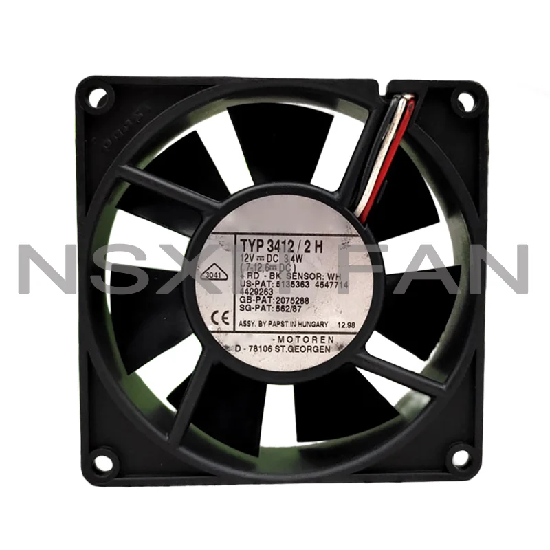 

ORIGINAL TYP 3412 2H 12V 3.4W 9025 CASE COOLING FAN