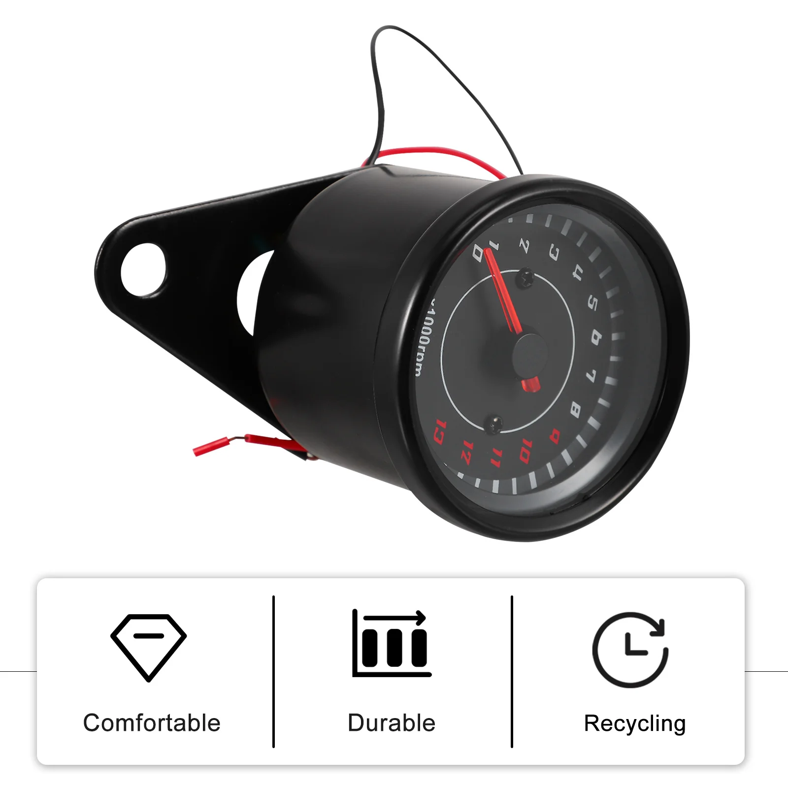 

Motorcycle Tachometer Modified Gauge Aluminum Alloy 13000 LED Night Light Electronic Meter High Quality