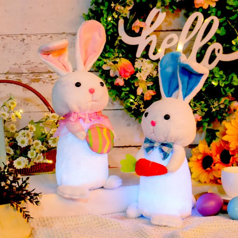 

Cute With Led Light Easter Bunny Gnome Glowing Luminous Easter Rabbit Doll Dwarf Reusable Soft Plush Bunny Gnome Home Decoration